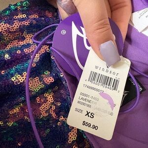 Windsor Lavender Sequin Dress XS